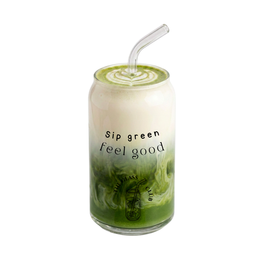 Verre Canette Matcha – "Sip Green Feel Good"