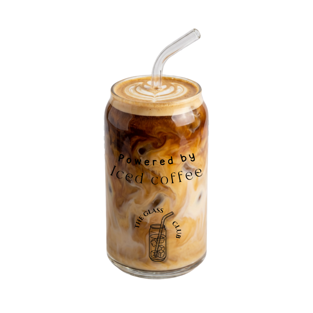 Verre Canette Café Glacé – "Powered by Iced Coffee"
